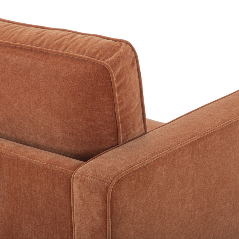 Fauteuil l 34 po Curt, Chenille rouille