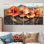 Hibiscus en fleurs sur un horizon en bois III - Hibiscus Wall Decor - Art mural traditionnel