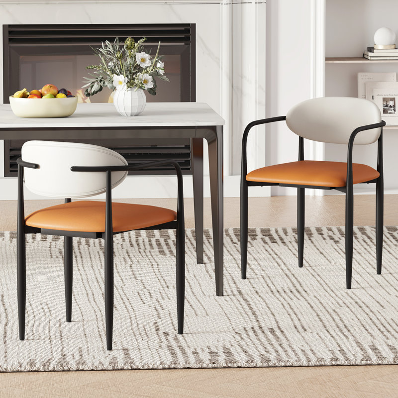 49cm H Upholstered Metal Armchair