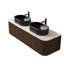 Meuble-lavabo de salle de bain mural avec tiroirs, pré-assemblé-55853651-55853650