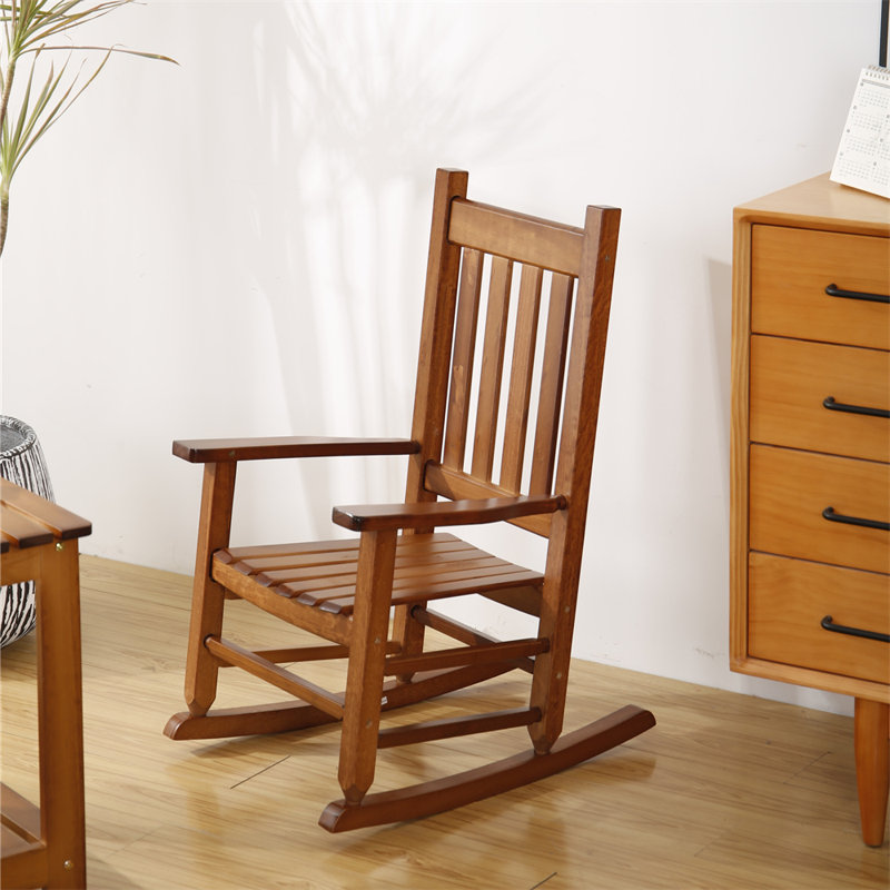 Jareena Child's Porch Rocker Rocking Chair Ages 6-10, Brown