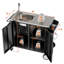 1 comptoir de table de gril d'extérieur en acier inoxydable, roulettes verrouillables, idéal pour la cuisine dans la cour arrière: L 38 po x l 18 po x H 35 po