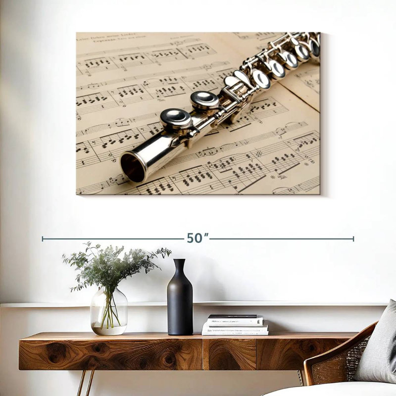 Abarca Sheet Music Flute, 26" H x 39" W