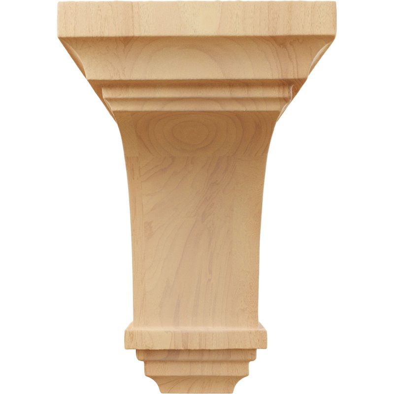Mini Jefferson Red Oak Hand-Carved Wood Corbel, 6" Height