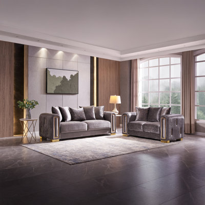 Foehr 2 - Piece Velvet Living Room Set