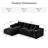 Compression Packed Modern Modular Sectional Sofa With Reversible Ottoman For L-shape, Deep Seat Couch, Corduroy Upholstery, No Assembly Required-543291165