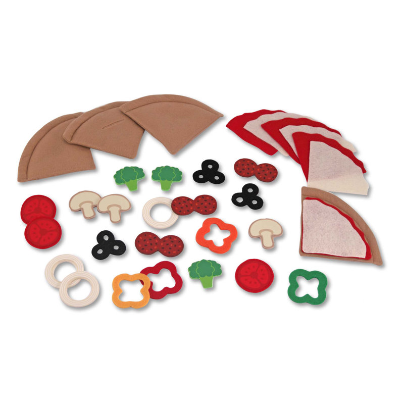 40 Piece Felt Food Pizza Set