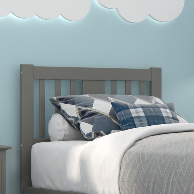 Zosia Solid Wood Headboard, Twin, Gray