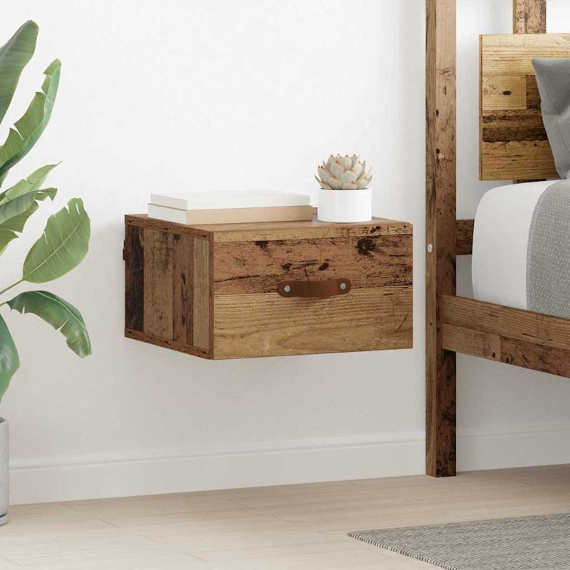 Manufactured Wood Bedside Table, Old Wood