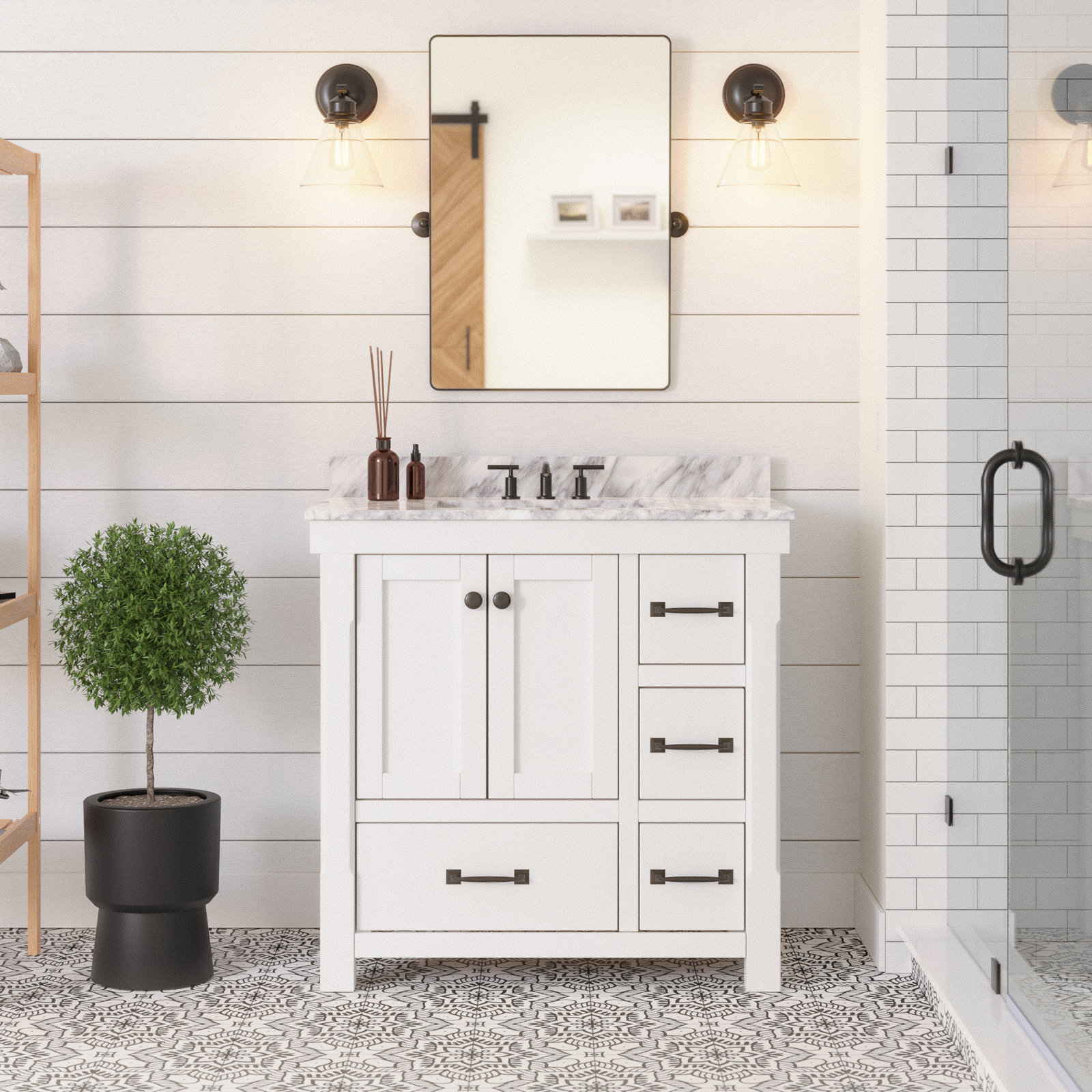 Galvan 36'' Single Bathroom Vanity, White