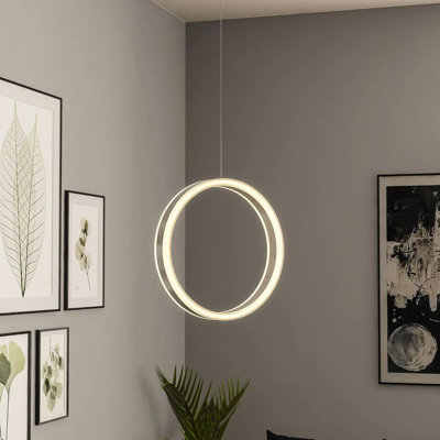 Adyen 1 - Light Silver LED Single Pendant