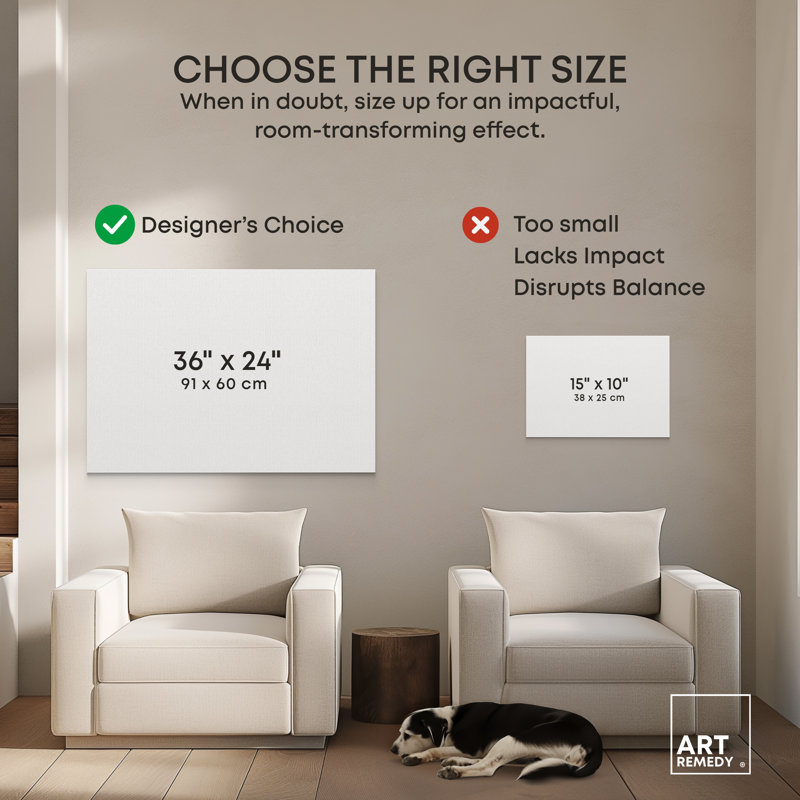 Eleanada Beige and White Abstract Canvas Wall Art with White Floater Frame