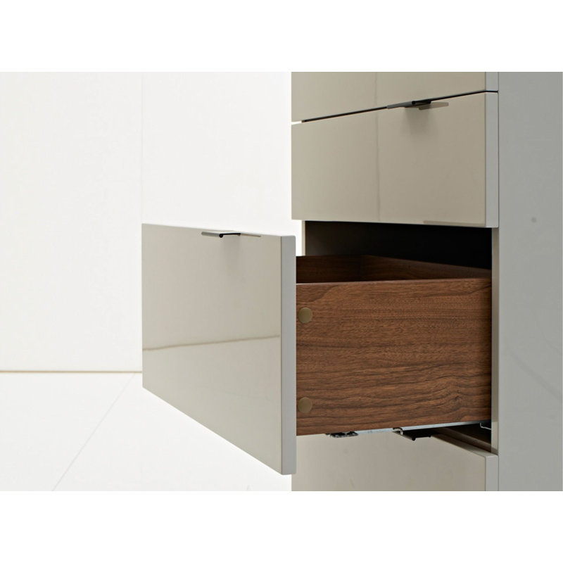 Chiffonier grey wood and black