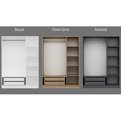 Rajene 100% MELAMINE COATED PARTICLE BOARD Wardrobe