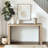 Jearline Modern Solid Wood Console Table with Wire Brushed Texture | 15" Slim Depth, Multi-Functional Use-64208249-5364431