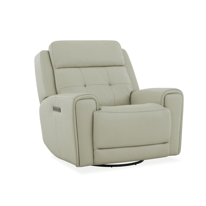 Fauteuil inclinable électrique en cuir Iavor, Beige