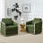 Holl Two Pieces 30" Wide Performance Fabric Upholstered Swivel Chair, No Assembly Required-1869803578