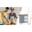 Chariot de cuisine compact sur roulettes avec tablette ouverte-1985794440