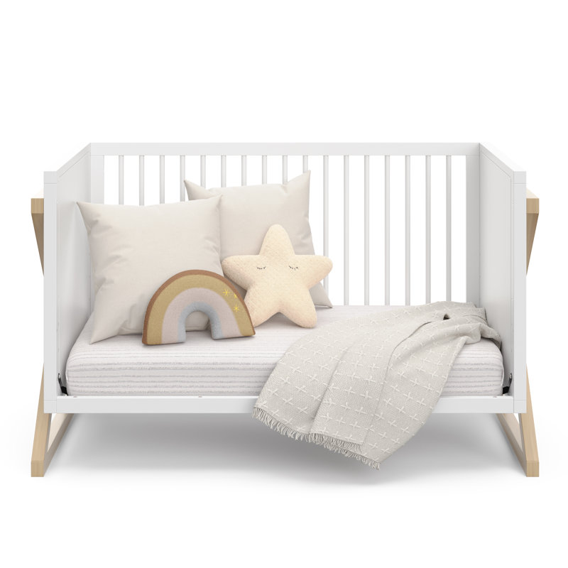 Lit de bébé convertible 3-en-1 Equinox, Blanc / Bois flotté