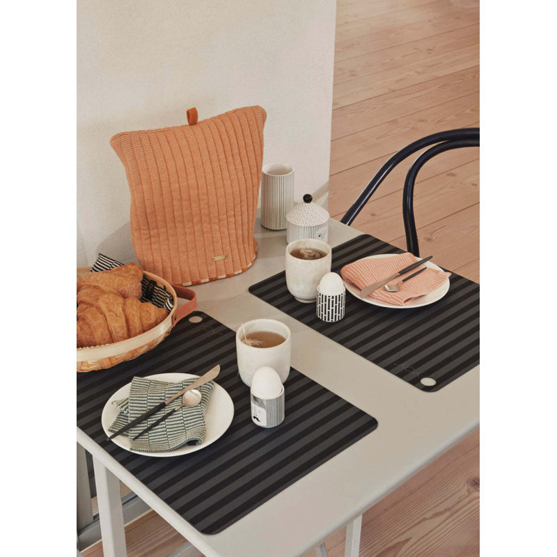 Stringa Cotton Dish Cloth Kitchen Towel, Caramel/Minty