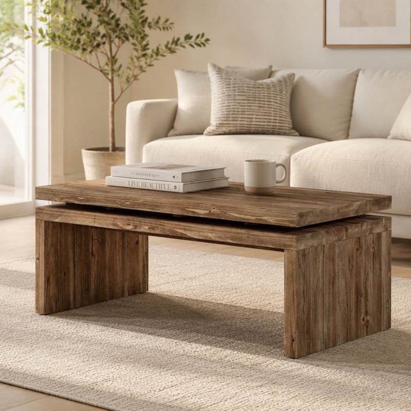 Solid Wood Farmhouse Coffee Table