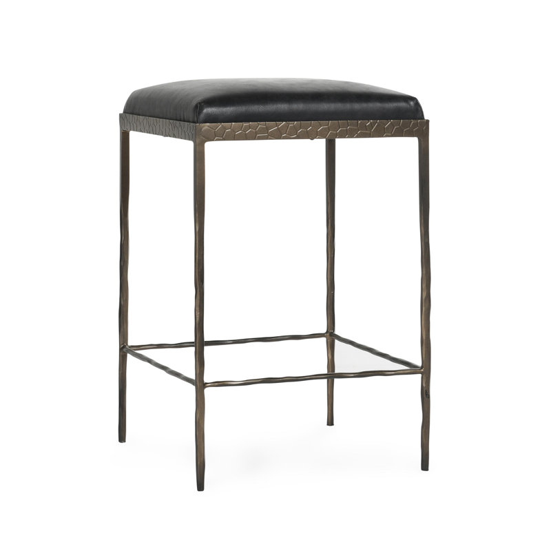 Bose Leather Counter Stool, Onyx Black