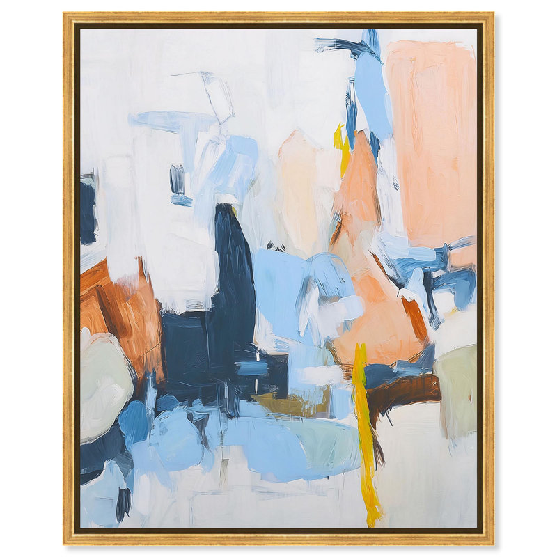 «Colors of the Coast I», reproduction d'art sur toile par Art Remedy, H 20 po x l 24 po, Structure noire
