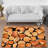 Abstract Bohemian Printed Rug with Intricate Geometric Design in Vibrant Colors Made from Soft Non-Woven Material for Indoor Use and Home Decor-114329248
