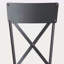 Tissu, chêne et chaise d'appoint au fini noir sable (ensemble de 2)
