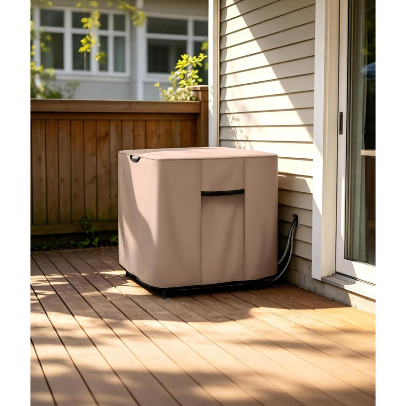 Waterproof Air Conditioner Cover 30W x 30D x 32H in Heavy Duty 600D Polyester, UV Resistant, for Outside AC Units