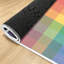 Tapis d'intérieur lavable à la machine en tissu transparent multicolore-129431345