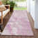 Machine Washable Indoor/Outdoor Cinead ACN1707 Pink Rug