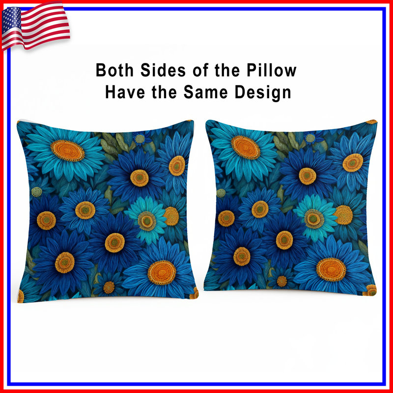 Coussin Floral, 16 x 16 inches