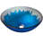 Novatto 16.5'' Blue Glass Circular Bathroom Sink