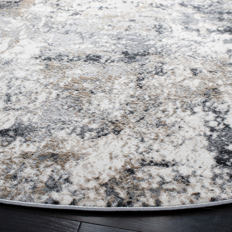 Castanon Performance Abstract Rug, Round 6'7"