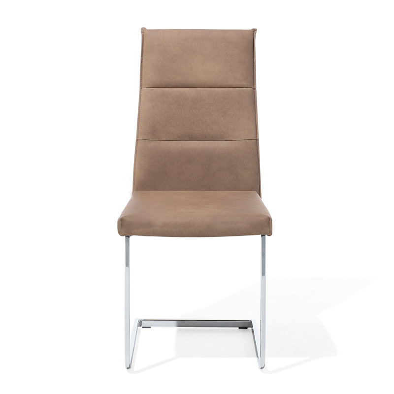 Kyler 43cm H Upholstered Cantilever Chair, Beige