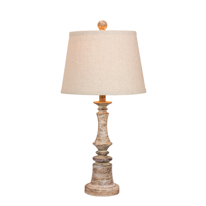 Roxann Resin Table Lamp, Beige, Oatmeal
