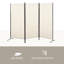 Paravent 6 panneaux 3 panneaux. Clôture d'intimité beige. Pliable à double charnière. Structure en métal. Gain de place. H 72,65 po x L 99,5 po x P 20,01 po.