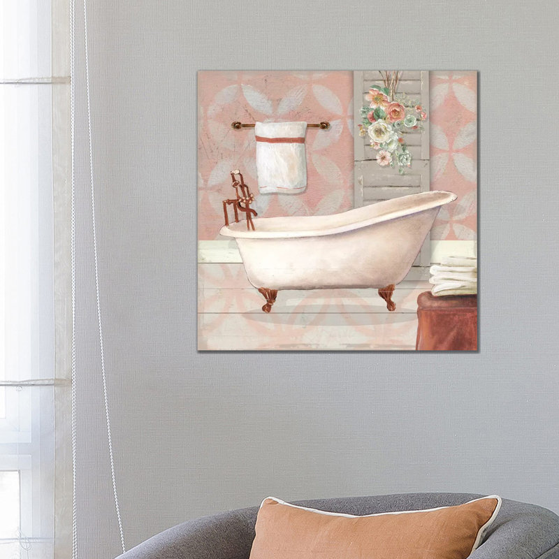 Blushing Bath I by Carol Robinson - Print on Canvas, 66.04 cm H x 66.04 cm W x 1.91 cm D, Wrapped Canvas