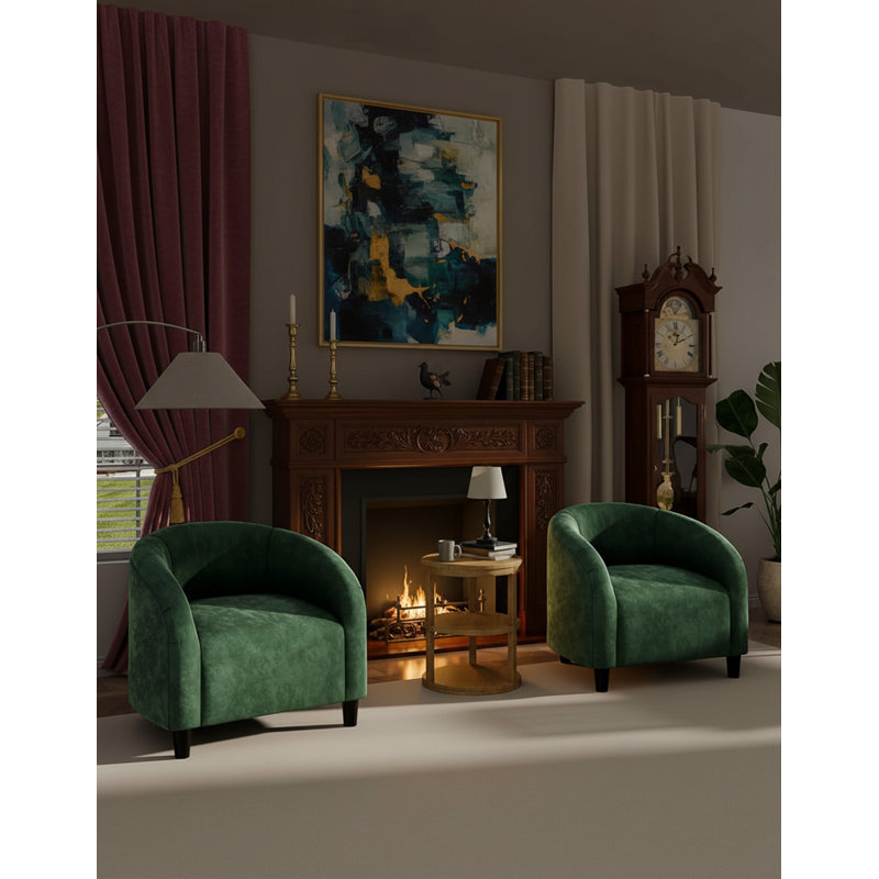 Chaises demi-tonneau Boucle, Boucle verte