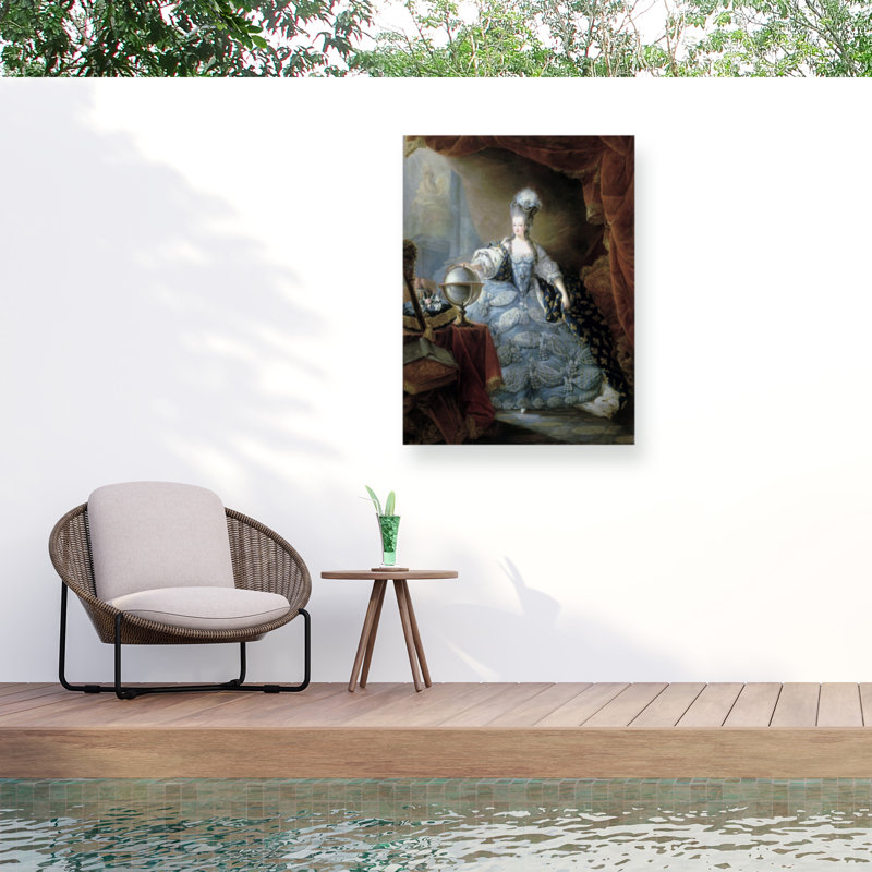 Marcus Jules, portrait de Marie Antoinette, toile d'extérieur, H 35 po x l 47 po