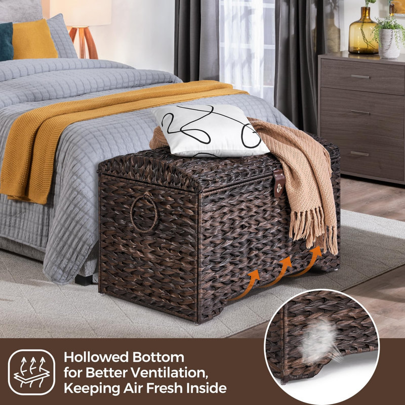 178L Wicker Storage Trunk, Brown