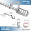 Tringle à rideaux simple hélicoïdale faîteau Sweatt-1356238081-1356238083