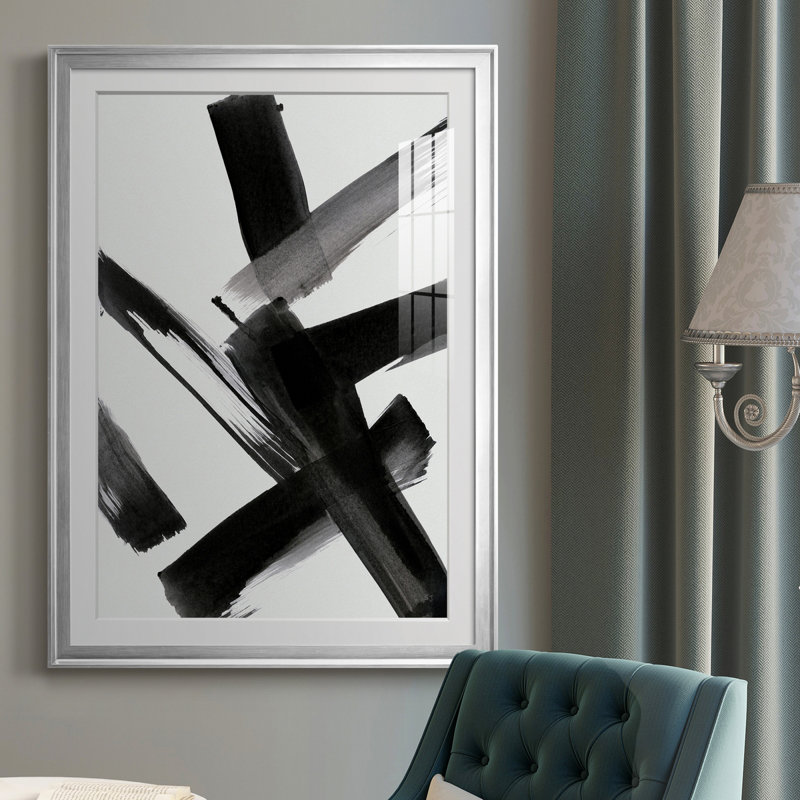 Black Magic II - peinture encadrée, Argent, H 30,5 po x l 42,5 po x P 1,5 po
