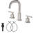 Widespread 2-handle Bathroom Faucet with Drain Assembly-82540530