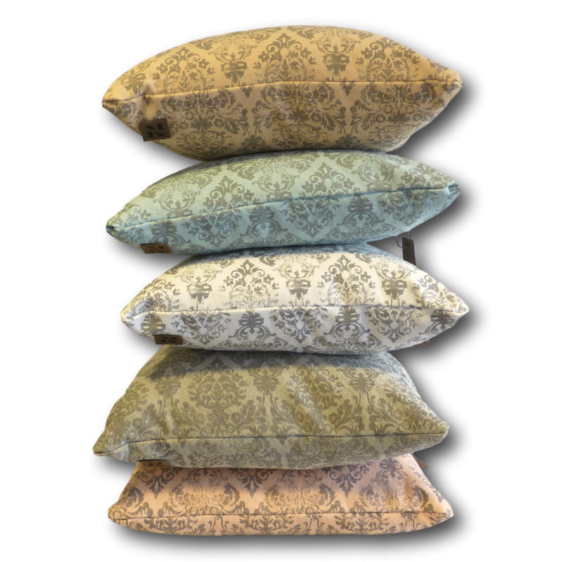 Coussin en coton Wilhelmina, Turquoise