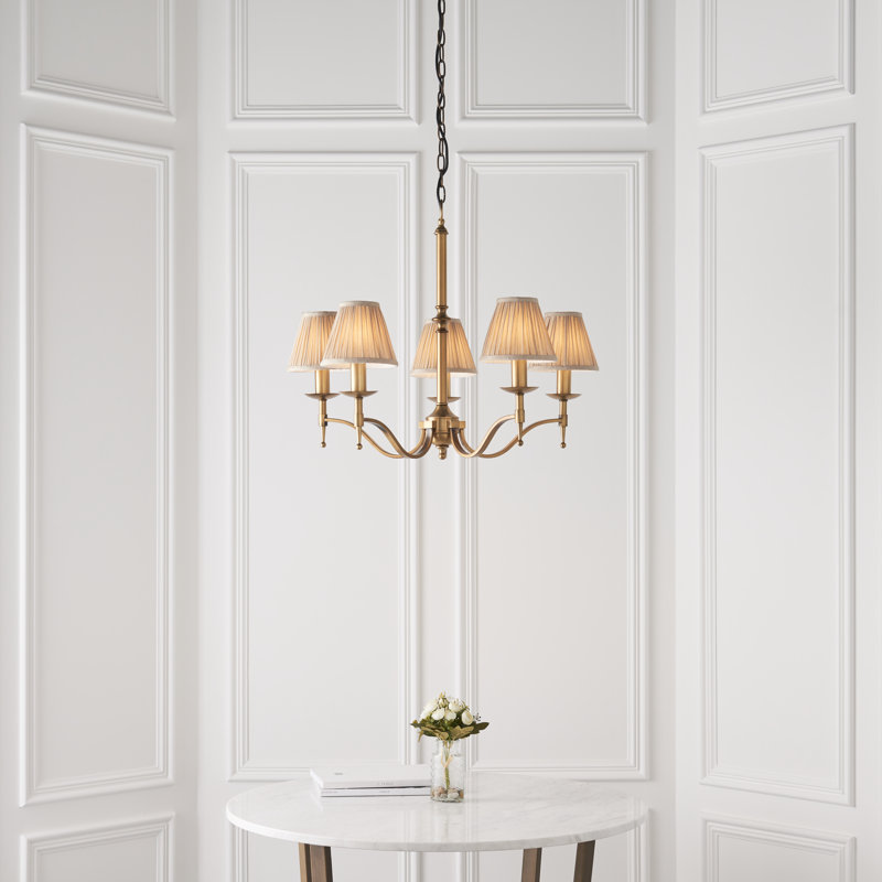 Emperador 5 - Light Shaded Chandelier, Brass