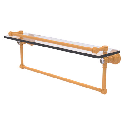 Carolina Crystal Floating Shelf with Towel Bar