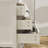 6 Drawers White Wooden Console Table With Open Storage Shelf
