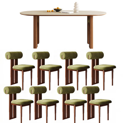 Mesostyle Rock Slab Dining Table Sets.